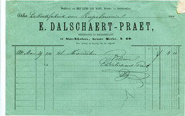 SINT NIKLAAS 1881 Faktuur Van E. Dalschaert - Praet  Boekdrukker Aan Kerkfabriek Rupelmonde - 1800 – 1899