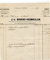 SINT NIKLAAS 1896  Faktuur Van J. J. Bruers Vermeulen Ijzer En Kopergieterij Aan Mijnheer Vilain XIIII Te Basel - 1800 – 1899