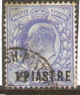 Brittish Levant   1905   SG 13  1 Piaster  Overprint    Fine Used - Brits-Levant