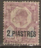 Brittish Levant   1905   SG 14  2 Piaster  Overprint    Fine Used - Britisch-Levant