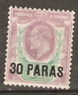 Brittish Levant   1911   SG  29 30 Paras  Overprint  Mounted Mint - Levant Britannique