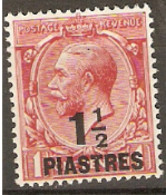 Brittish Levant   1921   SG  42  1,1/2  Piastries  Overprint  Mounted Mint - Levant Britannique