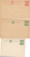 3 CARTES ENTIER POSTAL   Grande Bretagne Großbritannien Britain, Entier Postal  United Kingdom - Autres & Non Classés