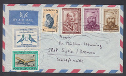 1967. POSTES AFGHANES. 4 AFS Reptile + 5 Other Stamps On Nice AIRMAIL Cover From KABU... (Michel 958+) - JF367581 - Afghanistan