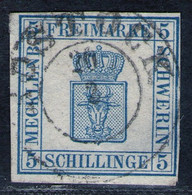 ROSTOCK 20/3 Ideal Auf 5 Shillinge Blau - Schwerin Nr. 3 - Pracht - Mecklenburg-Schwerin