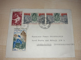 Old Cover, From France To Czechoslovakia, 1968, Toulouse, Mort De Du Guesclin, Etats Generaux 1302 - Autres & Non Classés