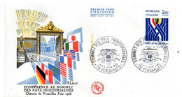 1982--FDC  - Conférence Au Sommet Des Pays Industrialisés...cachet  VERSAILLES-78   ....à Saisir - 1980-1989