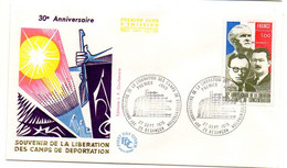 1975 --FDC  -Souvenir De La Libération Des Camps De Déportés ....cachet  BESANCON-- 25   ....à Saisir - 1970-1979