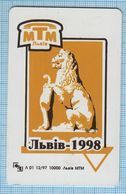 UKRAINE / LVIV/ Phonecard Phone Card Ukrtelecom. MTM Architecture Lion. 12/1997 - Ukraine