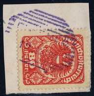 AUTRICHE / AUSTRIA 1920 (19/8) "FULPMES" (Schraffen-Stempel Kl.1216c) On Mi.312y - Gebraucht