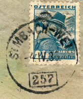 AUTRICHE / ÖSTERREICH 1935 SIMBACH-WELS Nr.257 Bahnpoststempel On Mi.575 - Gebruikt