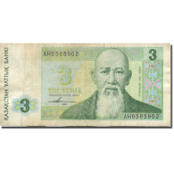 Billet, Kazakhstan, 3 Tenge, 1993, 1993, KM:8a, TB - Kazakhstán