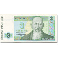 Billet, Kazakhstan, 3 Tenge, 1993-1998, 1993, KM:8a, NEUF - Kazakhstán