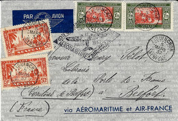 1937- Enveloppe PAR AVION Affr. 3,50 F  De ZIGUINCHOR / SENEGAL  Pour Belfort - Storia Postale