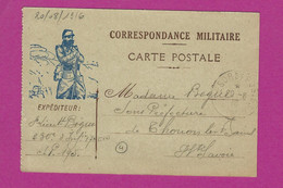 CARTE EN FRANCHISE MILITAIRE TRESOR ET POSTES 195 POUR THONON LES BAINS - 1. Weltkrieg 1914-1918