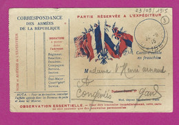 CARTE EN FRANCHISE MILITAIRE TRESOR ET POSTE 156 POUR CONGENIES - WW I