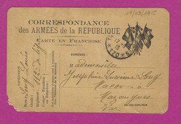 CARTE EN FRANCHISE MILITAIRE TRESOR ET POSTE 170 POUR MACON - WW I