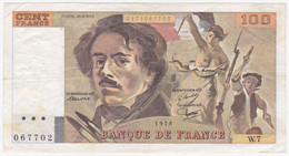 France P 154 A - 100 Francs 1978 - Fine+ - 100 F 1978-1995 ''Delacroix''