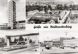 DC5091 - Ansichtskarte Neubrandenburg Haus Der Kultur Und Bildung Hochhaus Stadtpanorama Karl Marx Platz Wasserspiele - Neubrandenburg