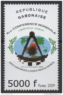 Gabon Gabun 2009 Mi. 1696 Xème Conférence Mondiale Grandes Loges Régulières Franc-maçons Freimaurer Freemasonry RARE ! - Freemasonry