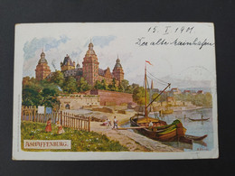 Allemagne - Aschaffenbourg (Aschaffenburg) / Timbre Et Cachet 1901 - Aschaffenburg