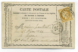 Carte Precurseur CPO / T17 PONTCHARRA SUR TURDINE / Dept 68 Rhône / 1874 - 1849-1876: Classic Period