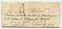 72 BEAUMONT SUR OISE ( En Rouge) / Dept Seine Et Oise - 1801-1848: Précurseurs XIX