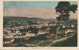 Vigo Vista Panoramica Desde El Castillo Del Castro  Hand Colored - Pontevedra