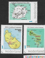 Nederland 2020 Caribisch Nederland  Landkaarten   Maps  Carte   Set   Postfris/mnh/sans Charniere - Non Classificati