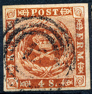 Stamp Denmark 1854 4s Used Lot13 - Usati