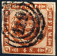 Stamp Denmark 1854 4s Used Lot17 - Usati