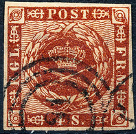Stamp Denmark 1854 4s Used Lot18 - Usati