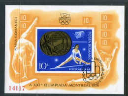 ROMANIA 1976 Olympic Medal Winners Block Used.  Michel Block 138 - Blocs-feuillets