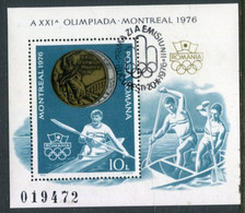 ROMANIA 1976 Olympic Medal Winners Block Used.  Michel Block 137 - Gebruikt