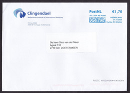 Netherlands: Cover, 2020, Meter Cancel, From Institute Of International Relations, Diplomacy (traces Of Use) - Covers & Documents