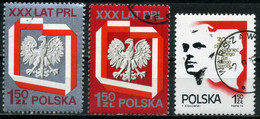 Poland 1974 Mi 2324-2326 People's Republic Of Poland | Bird. Coat Of Arms, Eagle, Heraldic Animals (Complete Set, Used) - Other & Unclassified