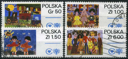 Poland 1979 Mi 2603-2606 Int Year Of The Children | Train, Toys, Family, Meadow And The Children (Complete Set, Used) - Autres & Non Classés