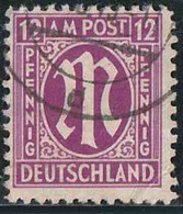 Allemagne Bizone 1945 Yv. N°8 - 12p Lilas - Oblitéré - Used