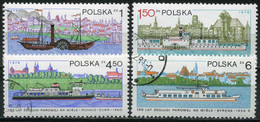 Poland 1979 Mi 2633-2636 Vistula River Navigation | River, Ship, Steamer, Passenger-ships (Complete Set, Used) - Other & Unclassified