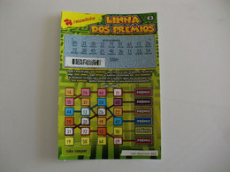 Loterie Lottery Loteria Lotaria Instant Instantânia Raspadinha Jogo Nº 433 Linha Dos Prémios Portugal - Lotterielose