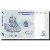 Billet, Congo Democratic Republic, 5 Centimes, 1997, 1997-11-01, KM:81a, NEUF - Republic Of Congo (Congo-Brazzaville)