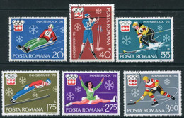ROMANIA 1976 Winter Olympics, Innsbruck Used.  Michel 3312-17 - Gebraucht