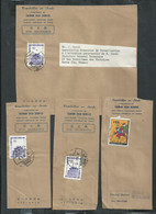 Taiwan. 4 Fragments De Lettres; Not Full Covers - Lettres & Documents