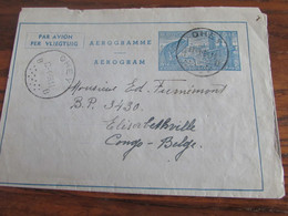 1 AEROGRAMME à 4FR Oblitéré OHEY Pour Le Congo Belge En 1948 - Briefe U. Dokumente