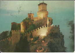 Repubblica Di San Marino, Prima Torre, Notturno, Premiere Tour La Nuit, First Tower By Night - Saint-Marin
