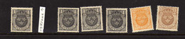 Suede (1910-19)    -Armoiries  -neufs* - Unused Stamps