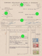 Cie D'Electricité De SERAING Et Extensions 1948 Facture Pour Charbon Fourni - Elektrizität & Gas