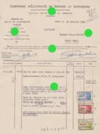 Cie D'Electricité De SERAING Et Extensions 1948 Facture Pour Charbon Fourni - Electricity & Gas