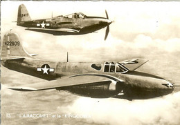 AVIATION AU PREMIER PLAN L AIRACOMET P.59 1er APPAREIL AMERICAIN PROPULSE PAR MOTEURS A REACTION ET KINGCOBRA AVEC CANON - 1939-1945: 2ème Guerre