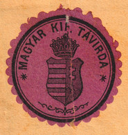 TELEGRAPH Telegram - POSTAL CLOSE Label Vignette - 1879 HUNGARY Serbia Banat PANCEVO PANCSOVA - Form Cut - Telegrafi